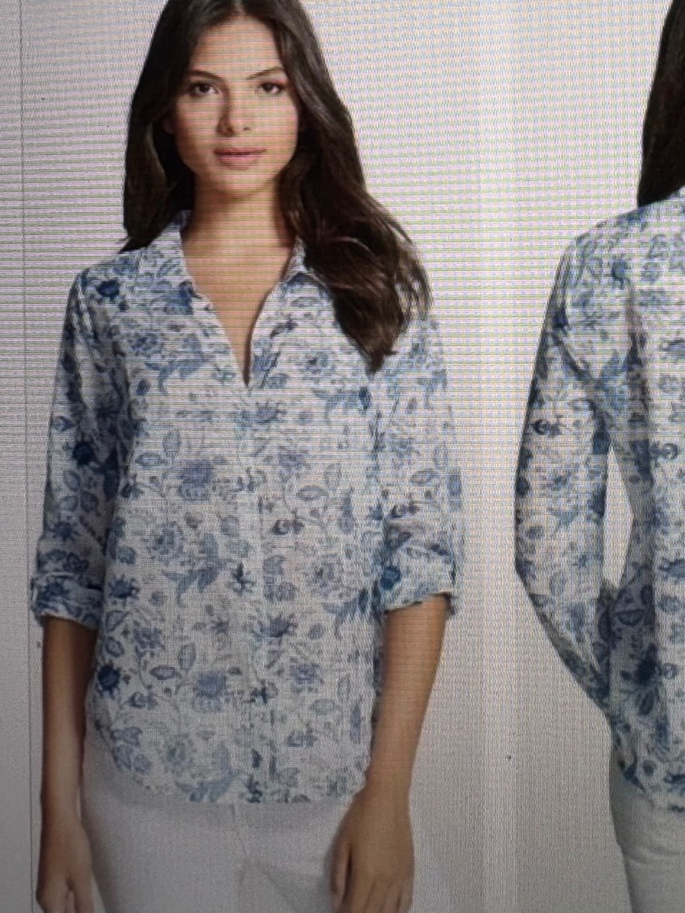 Joie Katrina Silk Blend Blue And White Floral Blouse
